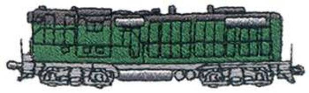 Picture of EMD GP7 Locomotive Machine Embroidery Design