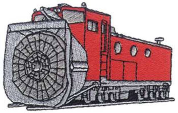 Picture of Rotary Snowplow Machine Embroidery Design