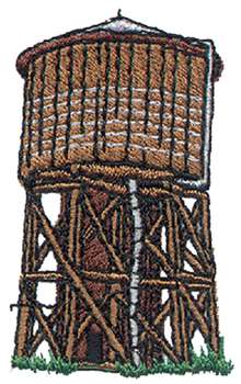 Water Tower Machine Embroidery Design