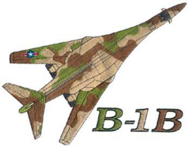 Picture of B-1B Bomber Machine Embroidery Design