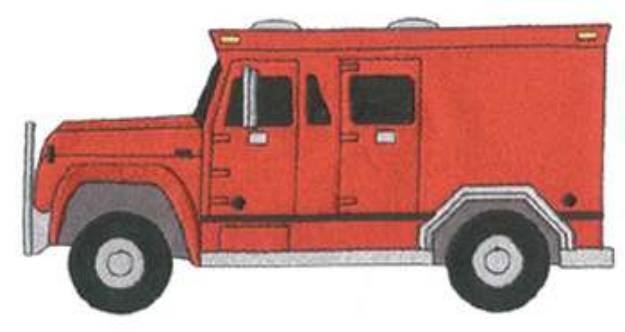 Picture of Security Truck Machine Embroidery Design