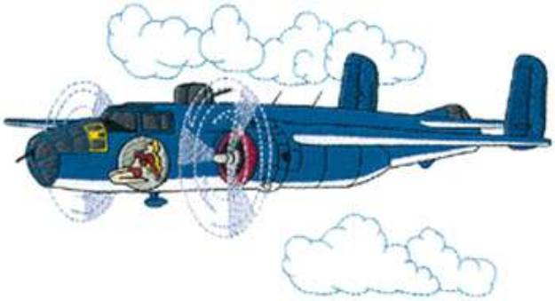 Picture of B-25 Belle Machine Embroidery Design