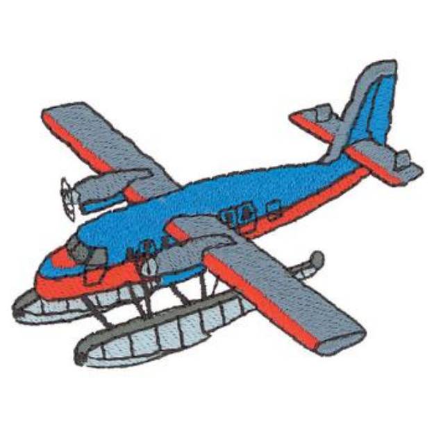 Picture of Pontoon Plane Machine Embroidery Design