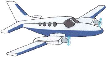Large Airplane Machine Embroidery Design