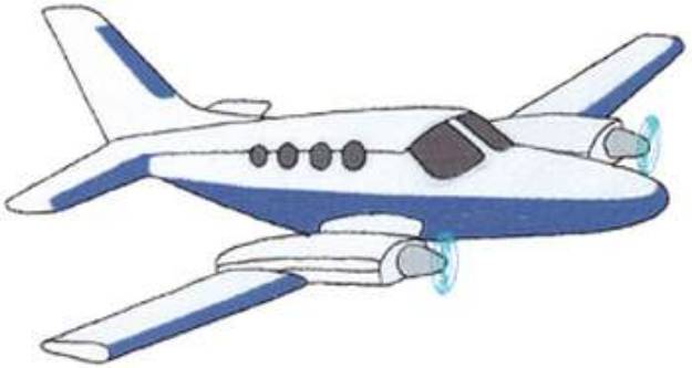 Picture of Large Airplane Machine Embroidery Design