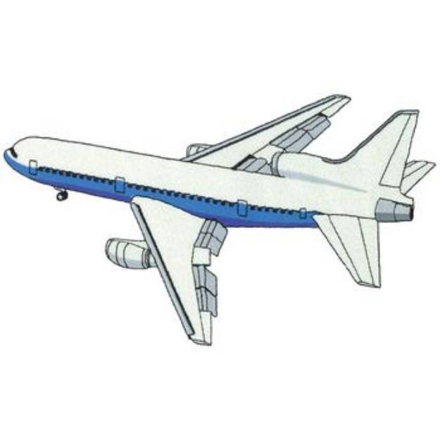 Picture of Large Jumbo Jet Machine Embroidery Design