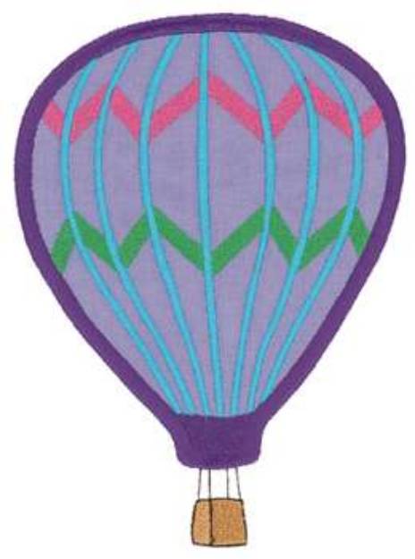 Picture of Hot Air Balloon Applique Machine Embroidery Design