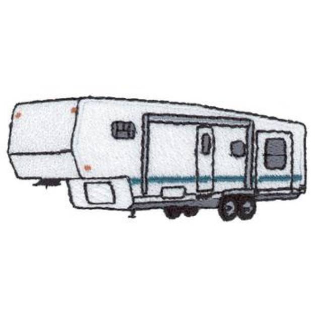 Picture of Fifth Wheel Camper Machine Embroidery Design