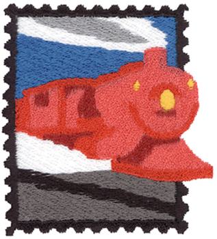 Train Stamp Machine Embroidery Design