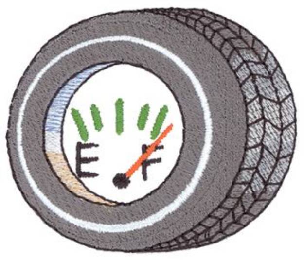 Picture of Fuel Gauge & Tire Machine Embroidery Design
