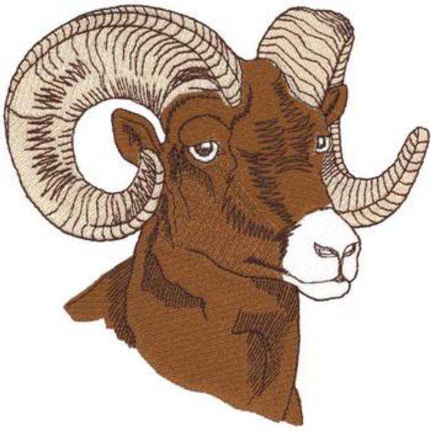 Picture of Rams Head Machine Embroidery Design