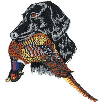 Lab and Pheasant Machine Embroidery Design