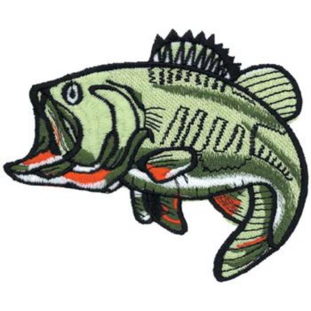 Picture of Bass Machine Embroidery Design