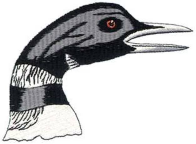 Picture of Loon Head Machine Embroidery Design