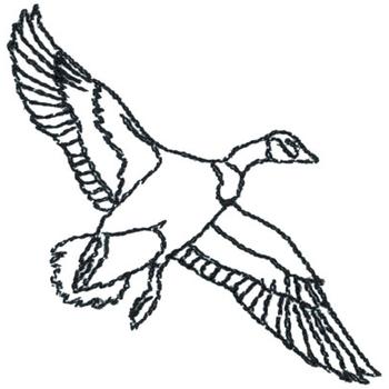 Goose Outline Machine Embroidery Design