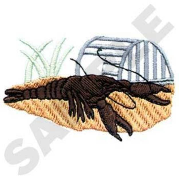 Picture of Lobster Trap Machine Embroidery Design