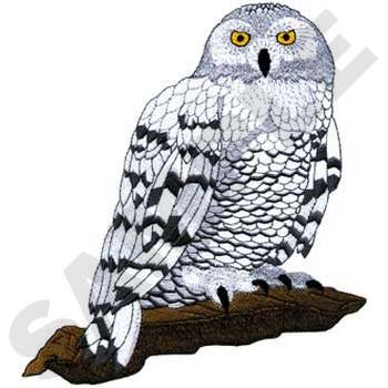 Large Snowy Owl Machine Embroidery Design