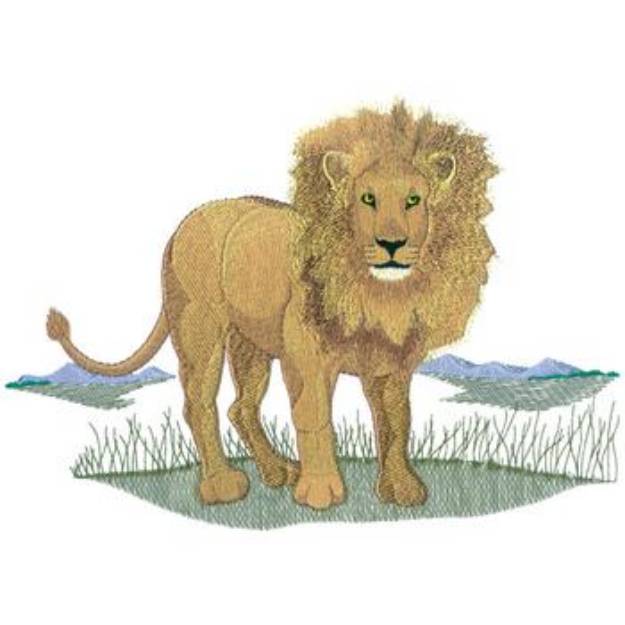 Picture of Standing Lion Machine Embroidery Design