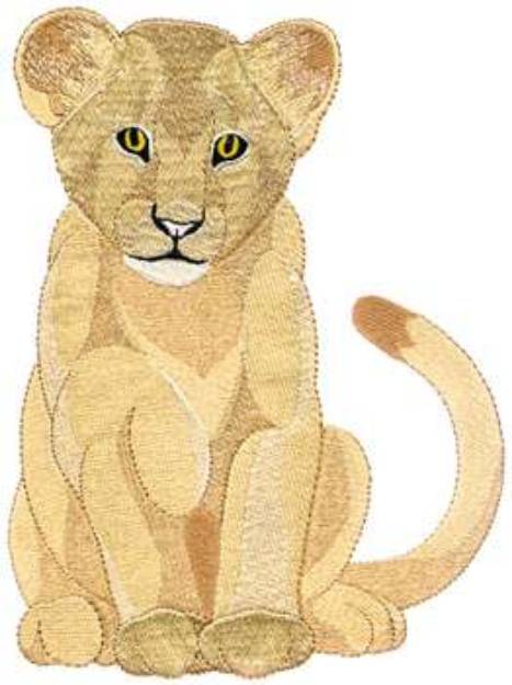 Picture of Lion Cub Machine Embroidery Design