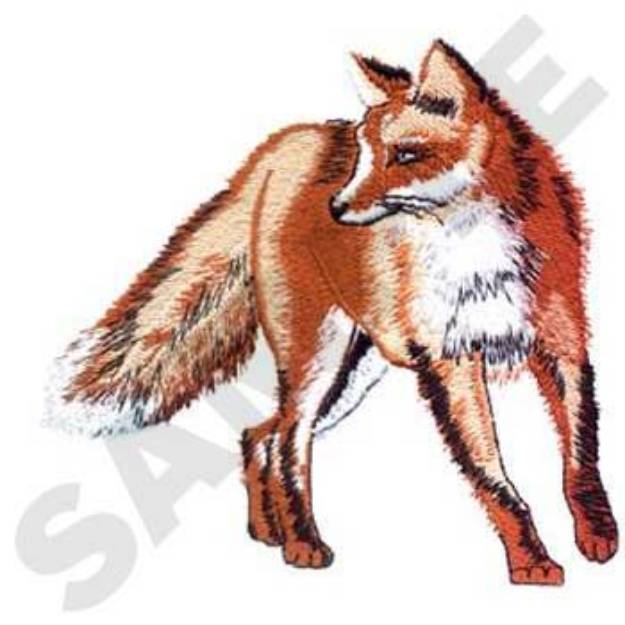 Picture of Standing Fox Machine Embroidery Design