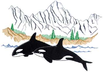 Orcas Machine Embroidery Design