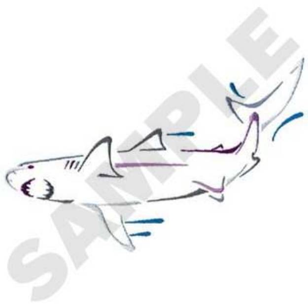 Picture of Large Shark Machine Embroidery Design