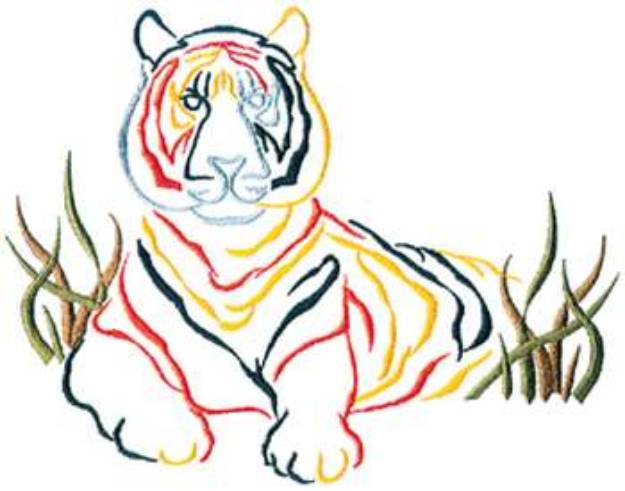 Picture of Large Tiger Machine Embroidery Design