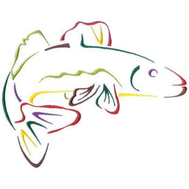Picture of Large Walleye Machine Embroidery Design