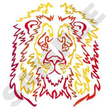 Large Lion Head Machine Embroidery Design