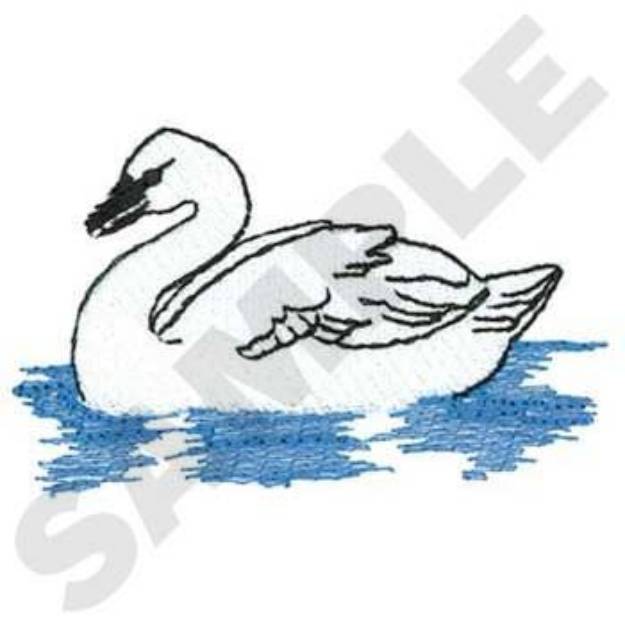 Picture of Swan Machine Embroidery Design