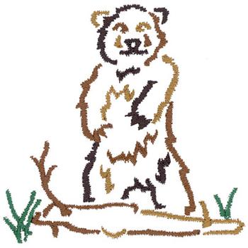 Large Bear Outline Machine Embroidery Design