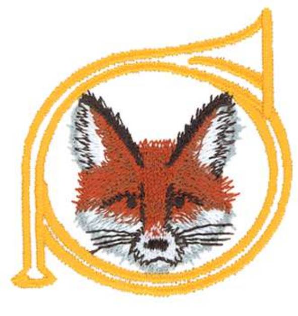 Picture of Fox Head W/ Horn Machine Embroidery Design