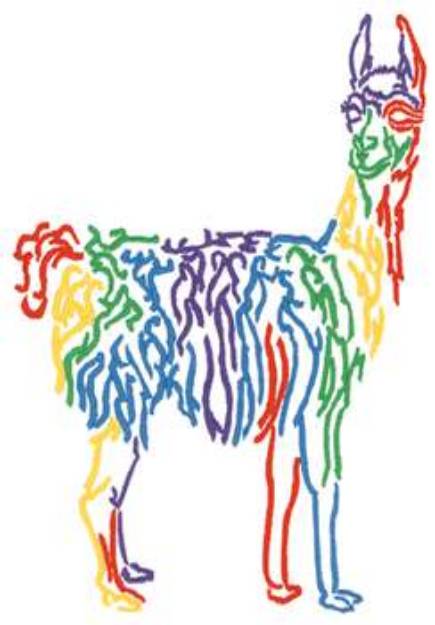 Picture of Large Llama Machine Embroidery Design