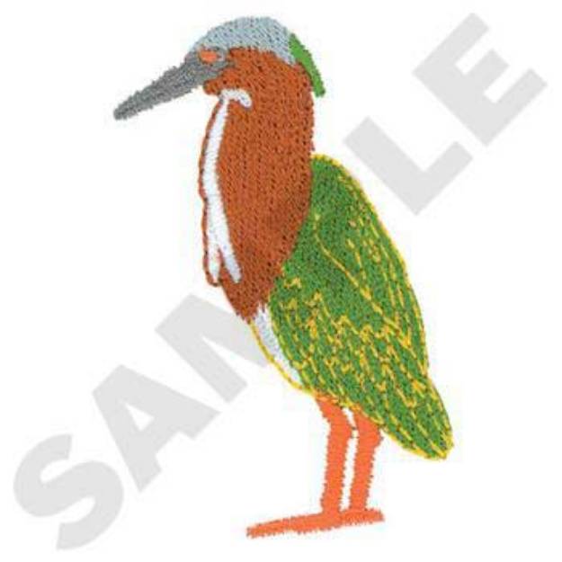 Picture of Green Heron Machine Embroidery Design