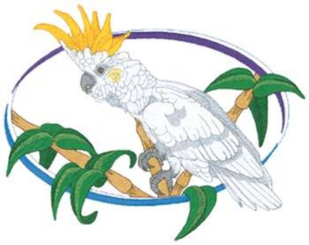 Picture of Large Cockatoo Scene Machine Embroidery Design