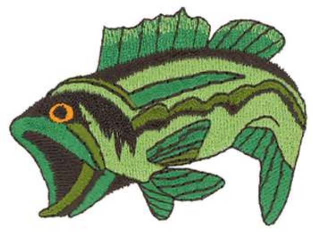 Picture of Jumping Bass Machine Embroidery Design
