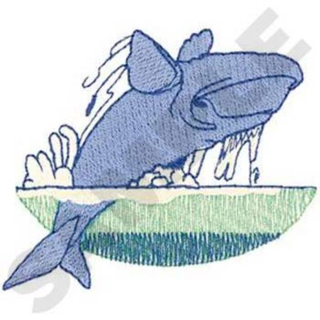 Picture of Breaching Whale Machine Embroidery Design