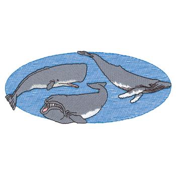 Whales Machine Embroidery Design