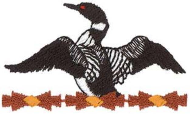 Picture of Small Loon Logo Machine Embroidery Design