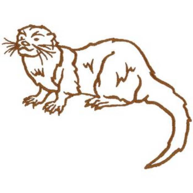 Picture of Otter Outline Machine Embroidery Design