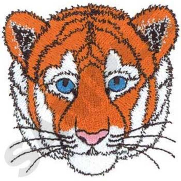 Picture of Tiger Cub Head Machine Embroidery Design