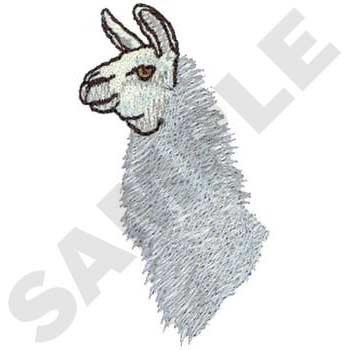Small Llama Head Machine Embroidery Design