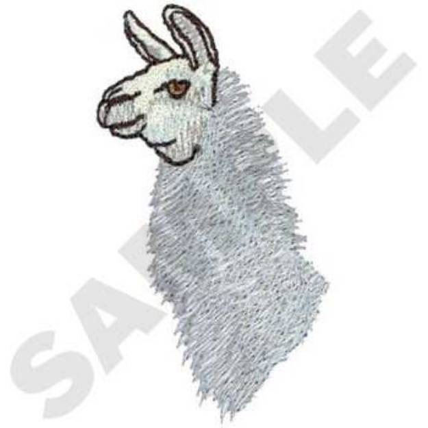 Picture of Small Llama Head Machine Embroidery Design