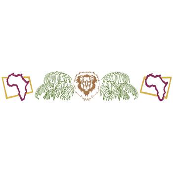 Africa & Lion Design Machine Embroidery Design