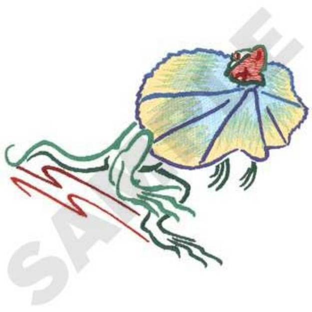 Picture of Running Frill Lizard Machine Embroidery Design