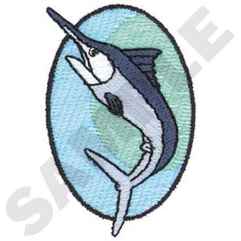 Blue Marlin Machine Embroidery Design