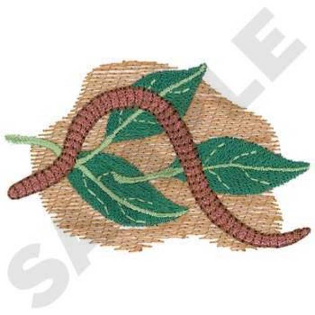Picture of Earthworm Machine Embroidery Design