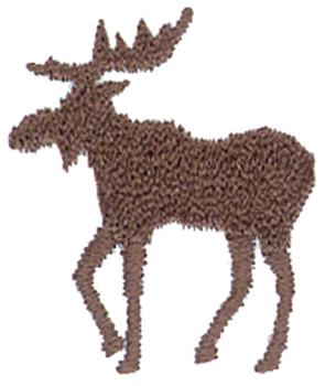 Small Moose Machine Embroidery Design