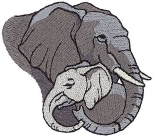Picture of Elephants Machine Embroidery Design