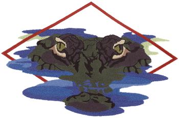 Alligator Eyes Machine Embroidery Design